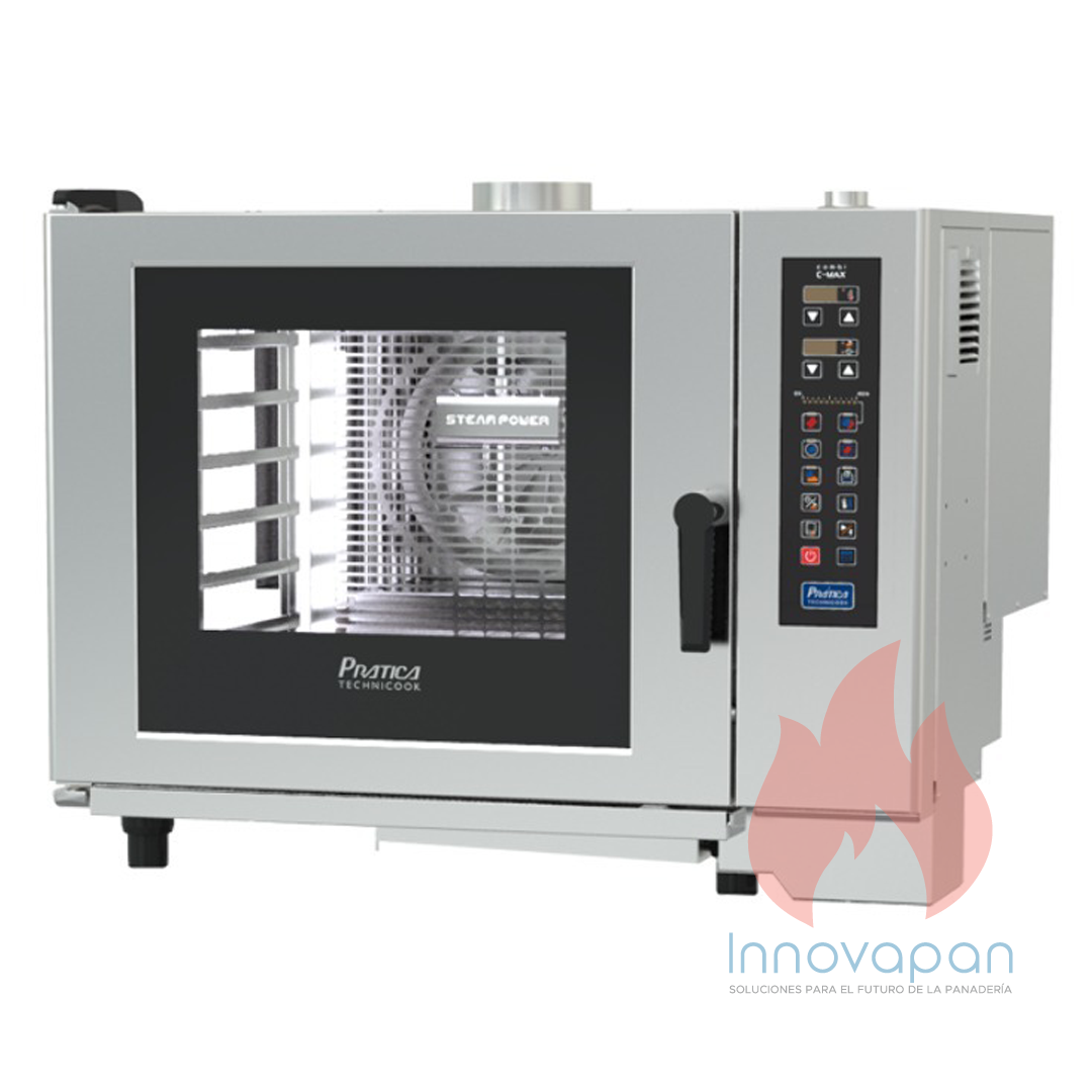 Horno Combinado 6 bandejas GN1/1 gas, PRATICA CG-MAX6