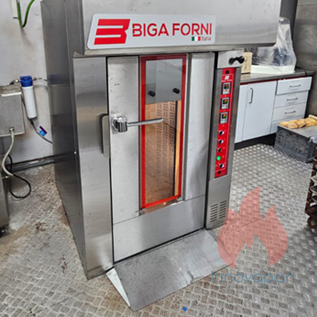 Horno Rotatorio 12 bandejas 6040 Gas/Petróleo Italiano, BIGA FORNI BFRJ60X40G - Imagen 2